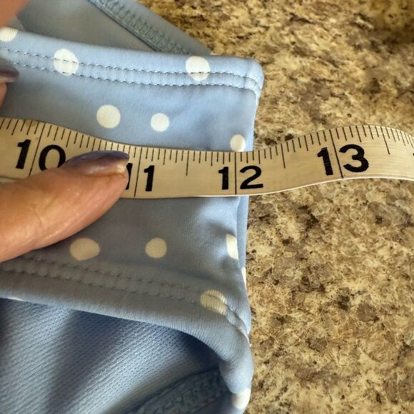 NWT Xhilaration Large Blue White Polka Dot Bathing Suit Bottom - Picture 5 of 10